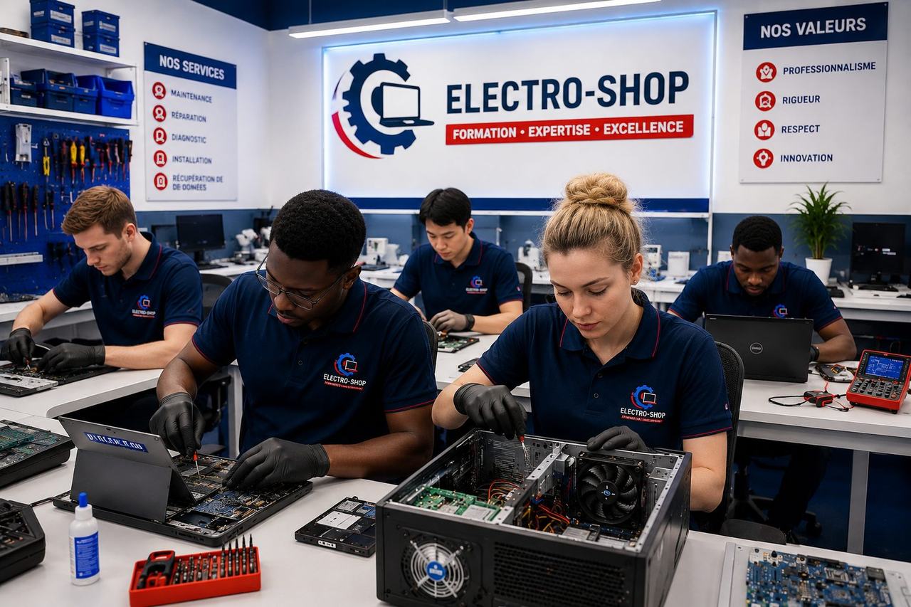Diagnostic au banc — atelier Électro-Shop Stage